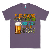 Lavender surviving fatherhood one beer at a  time Classic Tee - Artiststas