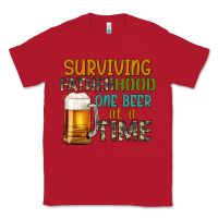 Red surviving fatherhood one beer at a  time Classic Tee - Artiststas