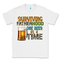White surviving fatherhood one beer at a  time Classic Tee - Artiststas