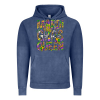 Vintage Denim Mardi Gras Queen Vintage Hoodie - BundleAndBundleShop