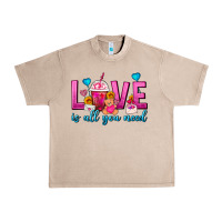 French Oak Love Is All You Need Valentines Day Frappe Coffee Urban Heavy Tee - FaDigitalArtStudio