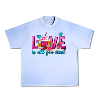 Grape Ice Love Is All You Need Valentines Day Frappe Coffee Urban Heavy Tee - FaDigitalArtStudio