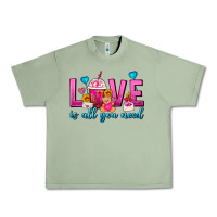 Oil Green Love Is All You Need Valentines Day Frappe Coffee Urban Heavy Tee - FaDigitalArtStudio