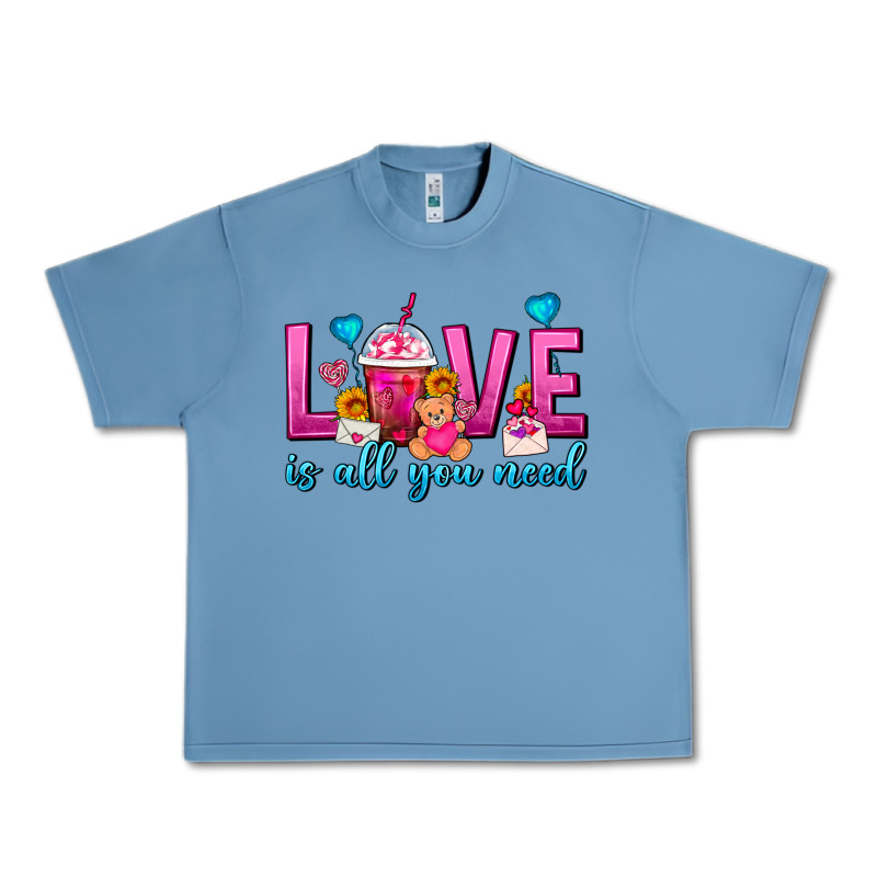 Love Is All You Need Valentines Day Frappe Coffee Urban Heavy Tee by FaDigitalArtStudio | Teevron