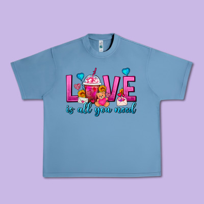 Love Is All You Need Valentines Day Frappe Coffee Urban Heavy Tee Designed By Fadigitalartstudio