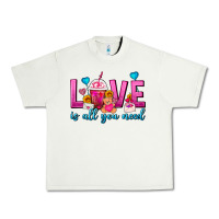 Pistachio Love Is All You Need Valentines Day Frappe Coffee Urban Heavy Tee - FaDigitalArtStudio