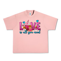 Salmon Love Is All You Need Valentines Day Frappe Coffee Urban Heavy Tee - FaDigitalArtStudio