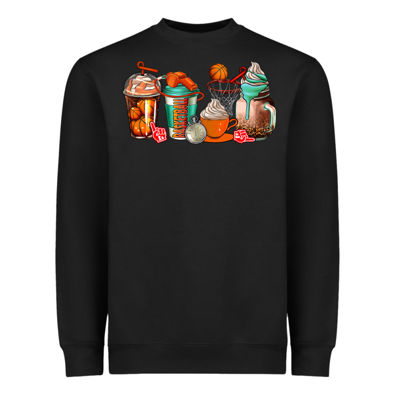 Basketball Coffee Cups Heavyweight Sweatshirt by AdoDesignShop | Teevron