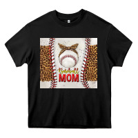 Black baseball mom with leopard tumbler tbs Heavy Core Tee - TumblerDesignByShophia