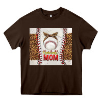 Chocolate Brown baseball mom with leopard tumbler tbs Heavy Core Tee - TumblerDesignByShophia