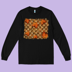 Autumn Leafe Backround Long Sleeve Tee Designed By Ranaportraitstore