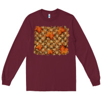 Burgundy autumn leafe backround Long Sleeve Tee - RanaPortraitStore