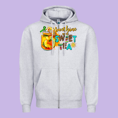 Sunshine And Sweet Tea Zipper Hoodie Designed By Adodesignshop