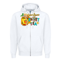 White sunshine and sweet tea Zipper Hoodie - AdoDesignShop