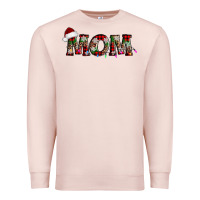 Pale Pink christmas mom Premium Sweatshirt - AdoDesignShop