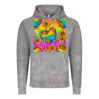 Cloud Rock Pride lgbtq leopard hearts and sunflowers seamless Vintage Hoodie - BundleAndBundleShop