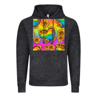 Pride Lgbtq Leopard Hearts And Sunflowers Seamless Vintage Hoodie | Teevron