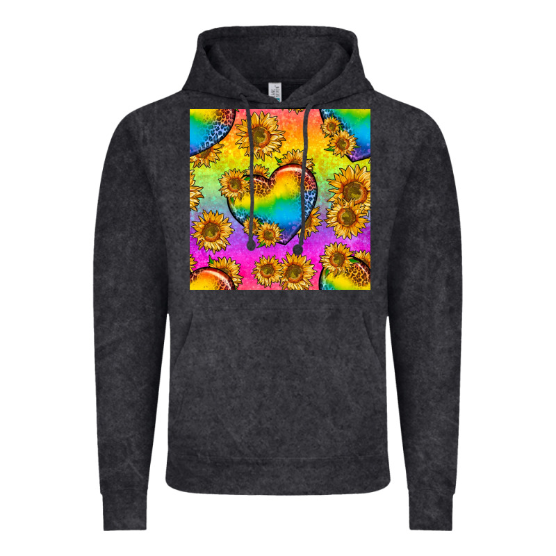 Pride Lgbtq Leopard Hearts And Sunflowers Seamless Vintage Hoodie by BundleAndBundleShop | Teevron