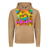 Vintage Camel Pride lgbtq leopard hearts and sunflowers seamless Vintage Hoodie - BundleAndBundleShop