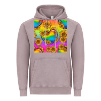 Vintage Zinc Pride lgbtq leopard hearts and sunflowers seamless Vintage Hoodie - BundleAndBundleShop