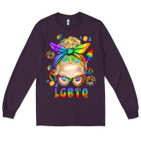Plum LGBTQ+ Messy Bun With Snacks Long Sleeve Tee - BundleAndBundleShop