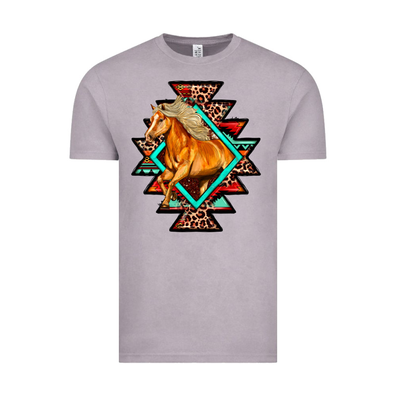 Aztec Symbol White Horse Vintage Tee by FaDigitalArtStudio | Teevron