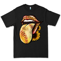 Black Softball Tongue Premium Tee - Jasminsmagicworld