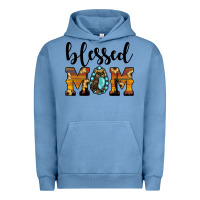 Pigment Pebble Blue blessed mom Urban Hoodie - JahusDesignShop
