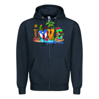 Navy love puerto rico Zipper Hoodie - AdoDesignShop