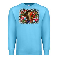 Ocean Blue indian hat christmas Premium Sweatshirt - AdoDesignShop