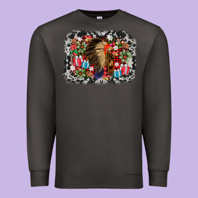 Indian Hat Christmas Premium Sweatshirt Designed By Adodesignshop