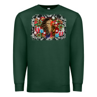 Sports Green indian hat christmas Premium Sweatshirt - AdoDesignShop