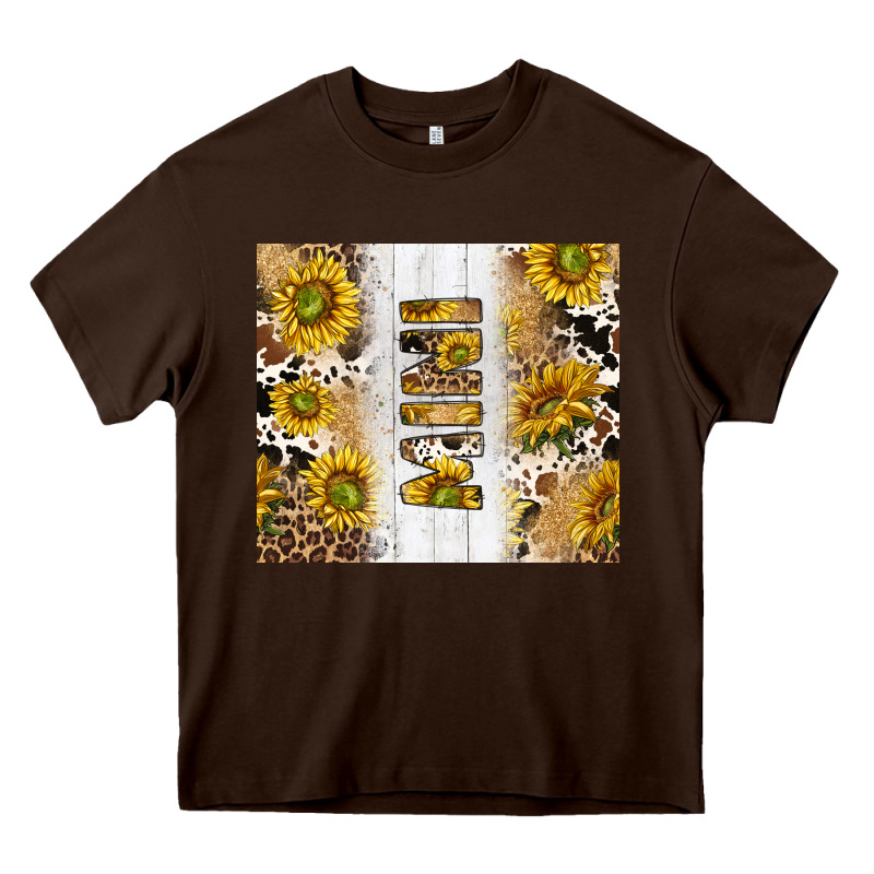 Western Mother's Day Mini With Cowhide And Sunflowers Tumbler Tbs Heavy Core Tee by TumblerDesignByShophia | Teevron