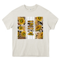 Cream western mother's day mini with cowhide and sunflowers tumbler tbs Heavy Core Tee - TumblerDesignByShophia