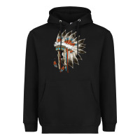 Black indian headress Heavyweight Hoodie - AdoDesignShop