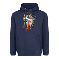 Navy indian headress Heavyweight Hoodie - AdoDesignShop
