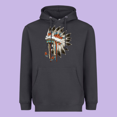 Indian Headress Heavyweight Hoodie Designed By Adodesignshop