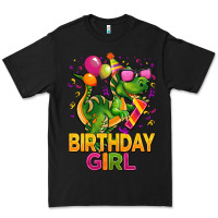 Black 1st birthday girl t rex pink Premium Tee - CowGirlArtShop