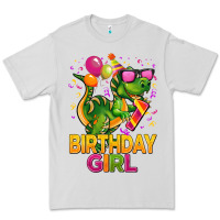 Dove Grey 1st birthday girl t rex pink Premium Tee - CowGirlArtShop