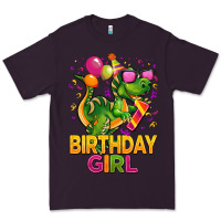 Plum 1st birthday girl t rex pink Premium Tee - CowGirlArtShop