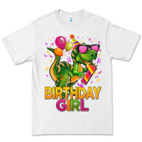 White 1st birthday girl t rex pink Premium Tee - CowGirlArtShop