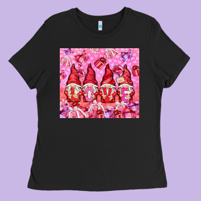 Love Gnomies With Gift Boxes Tumbler Ladies Tee Designed By Howdyjamesfarm