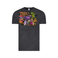 Vintage Black trick rawr treat Vintage Tee - FaDigitalArtStudio