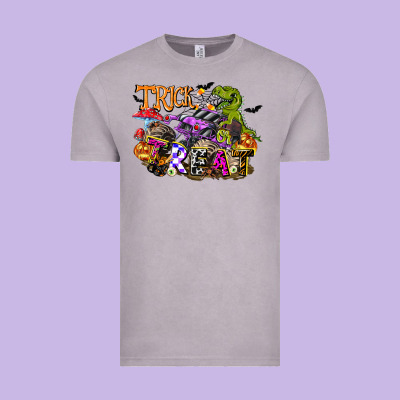 Trick Rawr Treat Vintage Tee Designed By Fadigitalartstudio