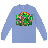 Colony Blue St Patricks Lucky Charm Long Sleeve Tee - FaDigitalArtStudio