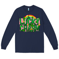Navy St Patricks Lucky Charm Long Sleeve Tee - FaDigitalArtStudio