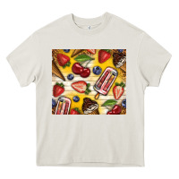 Cream summer ice cream with fruits Heavy Core Tee - TumblerDesignByShophia