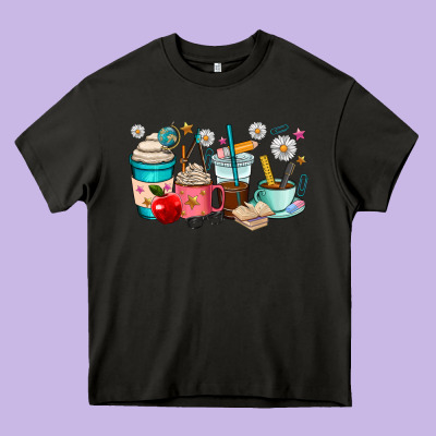 Teacher Coffee Cups Heavy Core Tee Designed By Ranaportraitstore