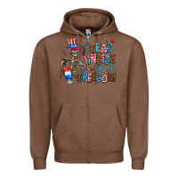 Chestnut dead inside but its freedom Zipper Hoodie - AdoDesignShop