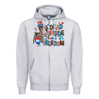 Heather Grey dead inside but its freedom Zipper Hoodie - AdoDesignShop